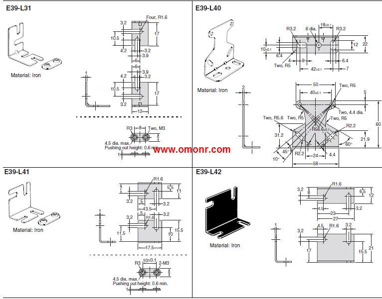 OMRON Mounting Brackets E39-L148