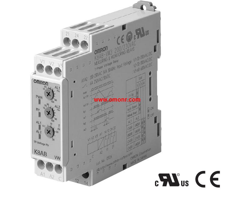 OMRON Single-phase Voltage Relay K8AB-VW2 AC200/230V