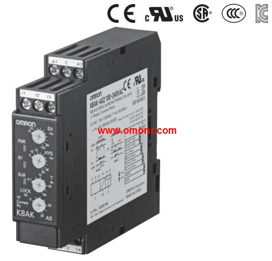 OMRON Single-phase Current Relay K8AK-AS Series