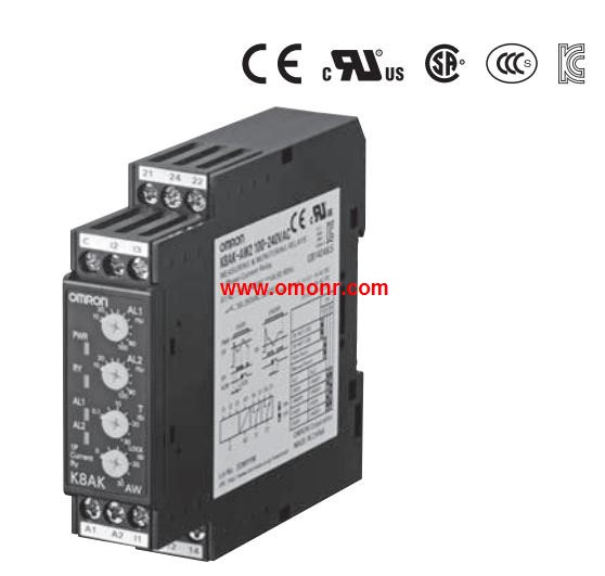 OMRON Single-phase Overcurrent/Undercurrent Relay K8AK-AW3 100-240VAC