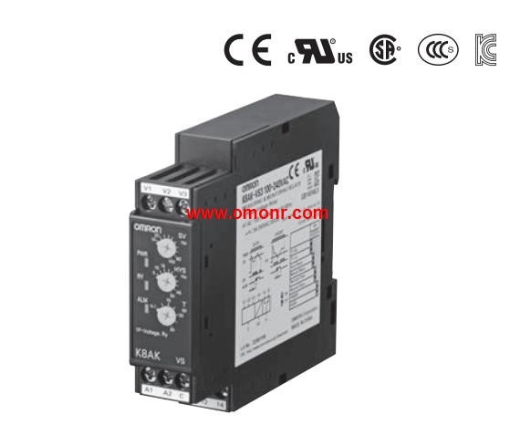 OMRON Single-phase Voltage Relay K8AK-VS Series